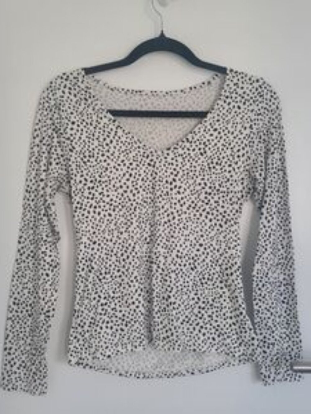 Women's Black and White Polka Dot Top